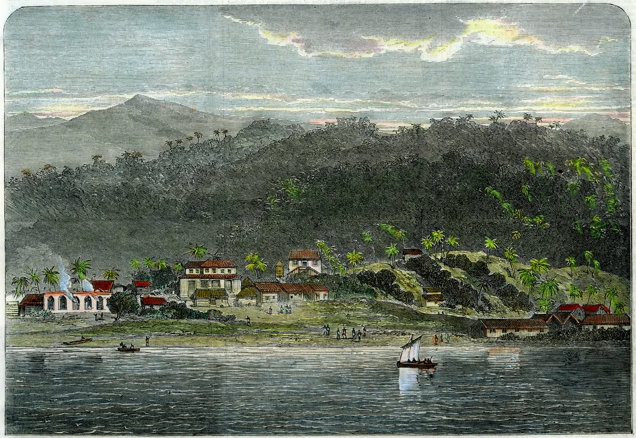 La ville de Morant, Morant Bay, Jamaïque, vers 1880 - Unbekannt