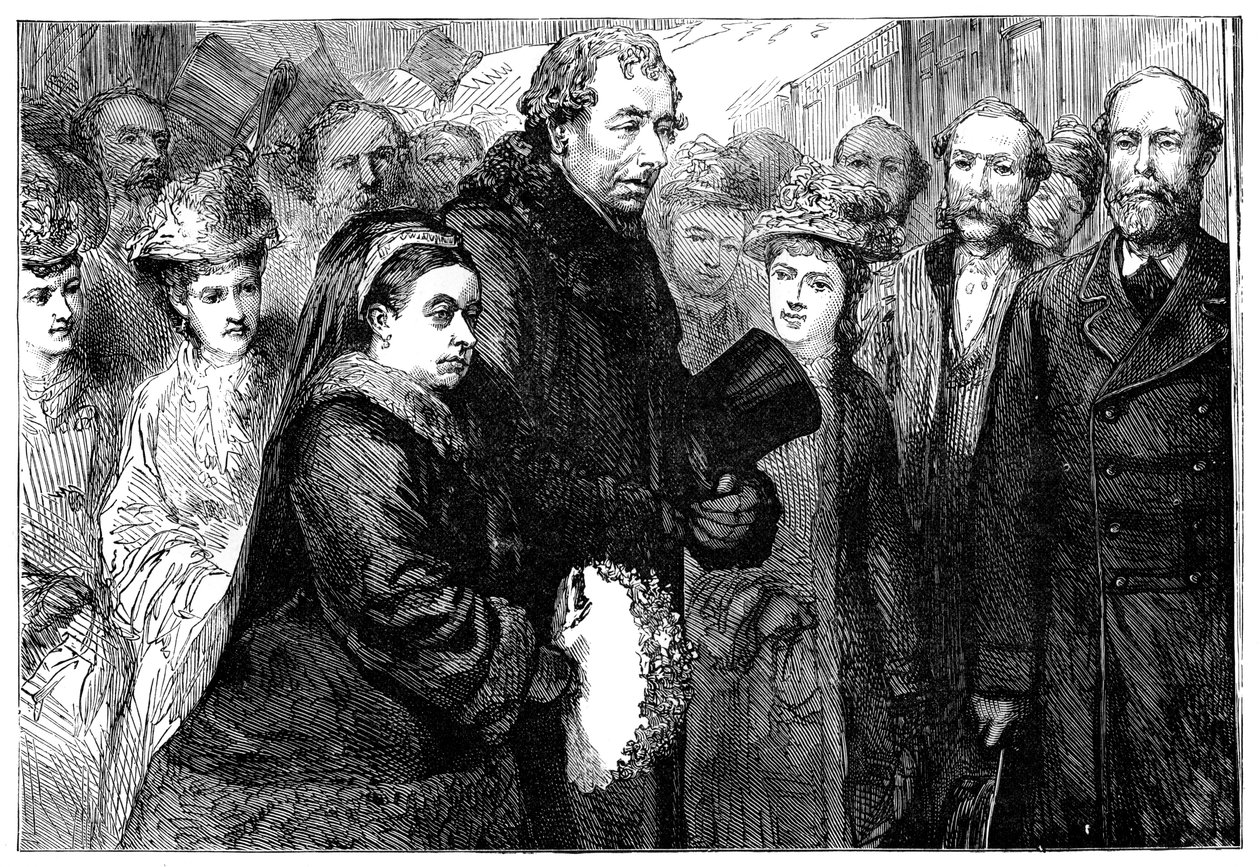 La visite de la reine Victoria 1819-1901 à Hughenden Manor, High Wycombe, 1877 - Unbekannt