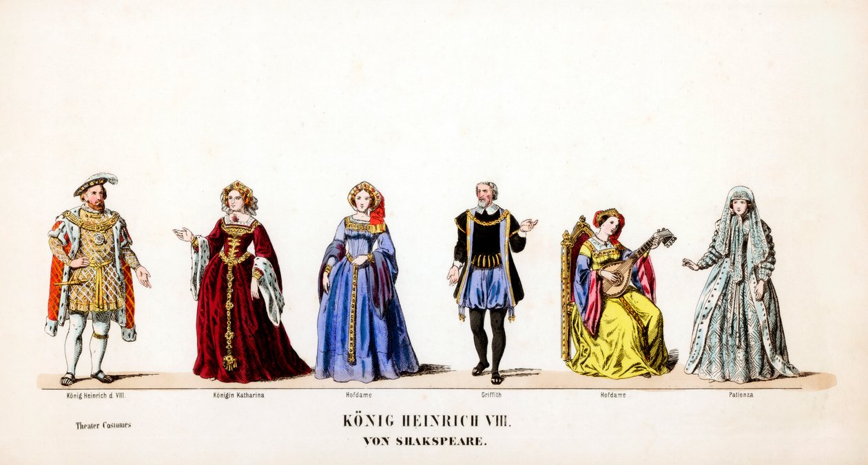 Costumes de théâtre pour la pièce de Shakespeare, Henry VIII - Unbekannt