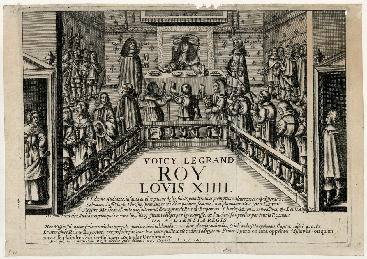 Voici le bon roi Louis XIV. Le roi donnant une audience publique, 1668 - Unbekannt