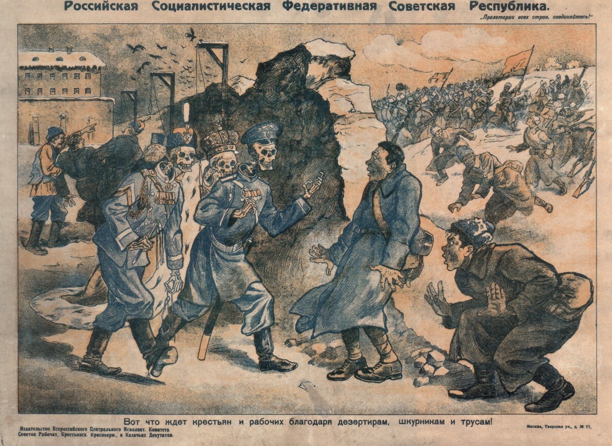 Voici ce qui attend les paysans et les ouvriers à cause des activités des déserteurs, des égoïstes et des lâches, 1918-1919 - Unbekannt
