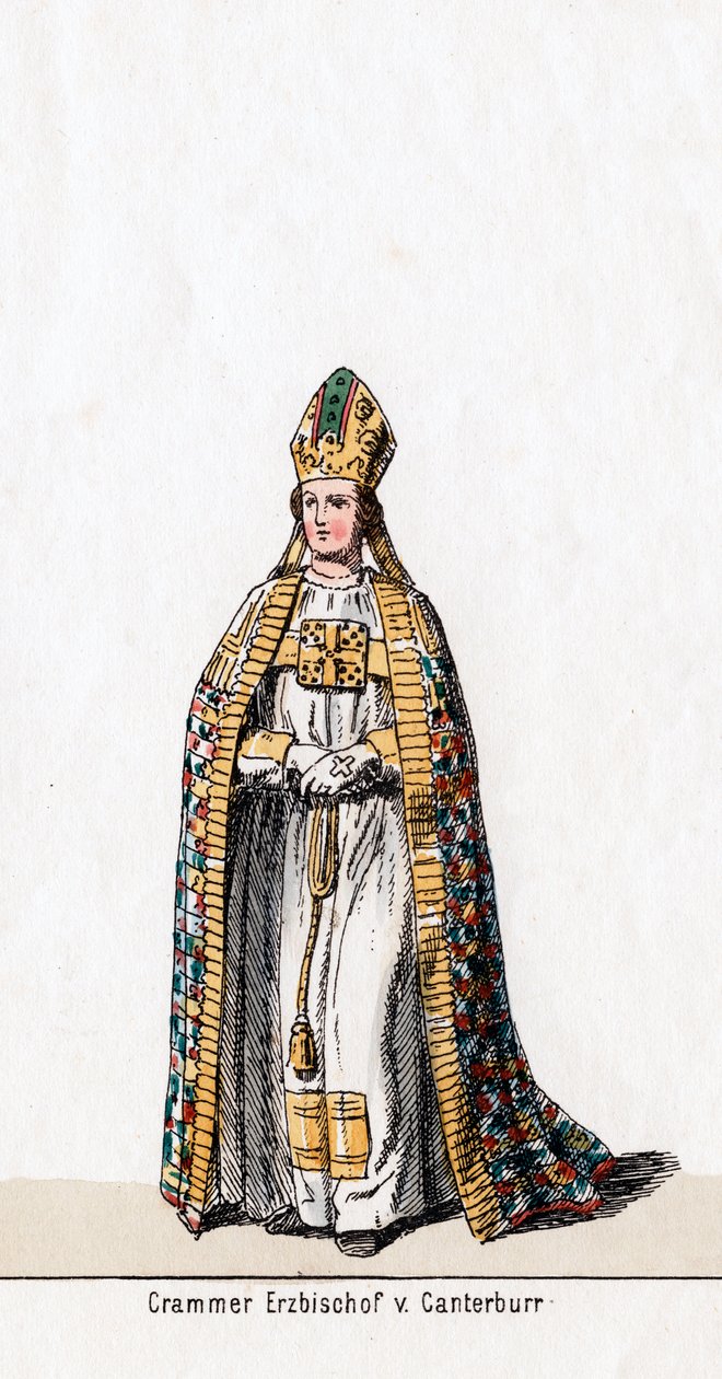 Thomas Cranmer, costume pour la pièce de Shakespeare, Henry VIII, 19e siècle - Unbekannt