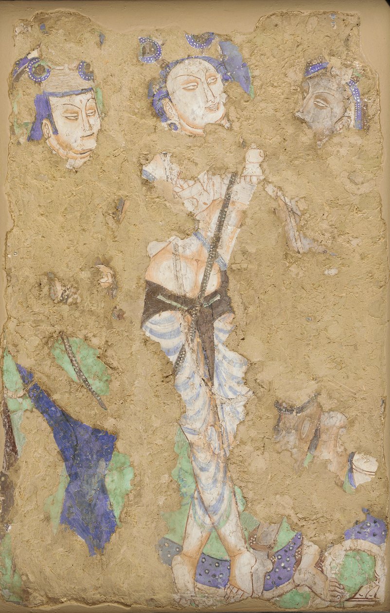 Trois figures, de la grotte 224, 4ème-6ème siècle - Unbekannt