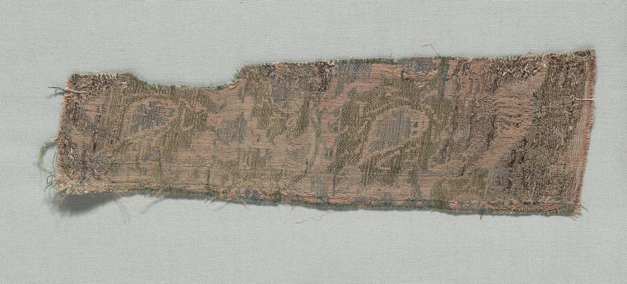 Trois fragments de soie gothique italienne, 1350-1399 - Unbekannt