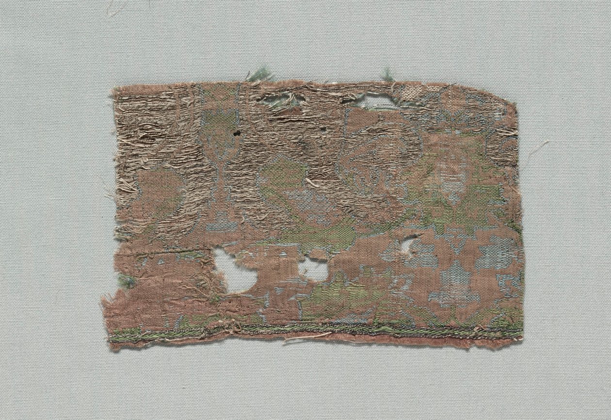 Trois fragments de soie gothique italienne, 1350-1399 - Unbekannt