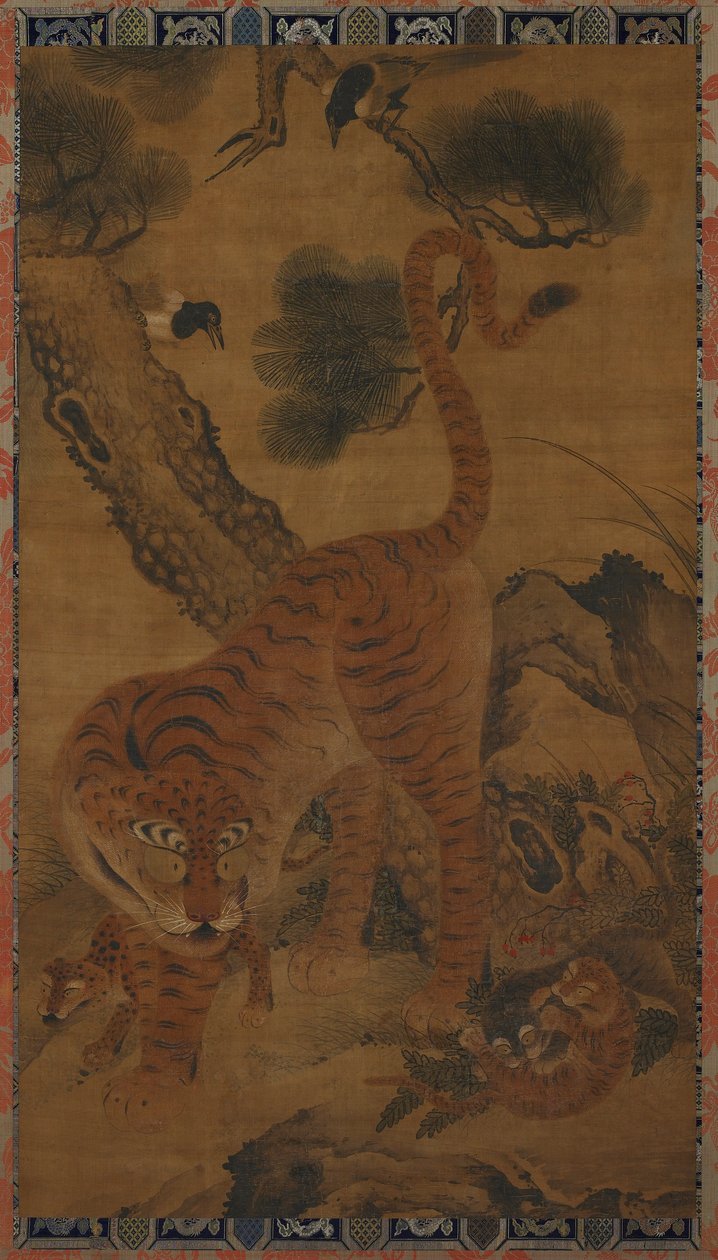 Tigre avec des petits et des pies, 15ème siècle - Unbekannt