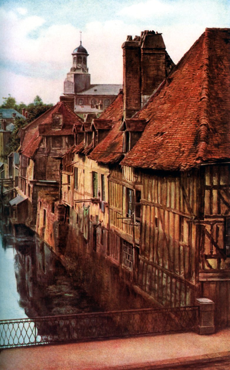 Maisons en bois près du Pont de Caen à Caudebec-en-Caux, Normandie, France, vers 1930 - Unbekannt