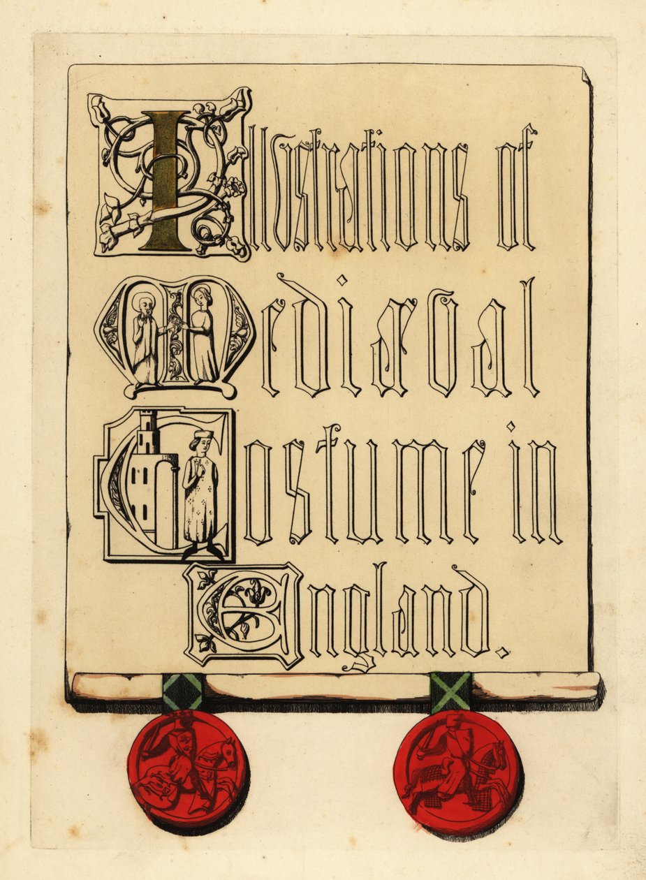 Page de titre avec lettrage illuminé et sceaux de cire rouge - Unbekannt