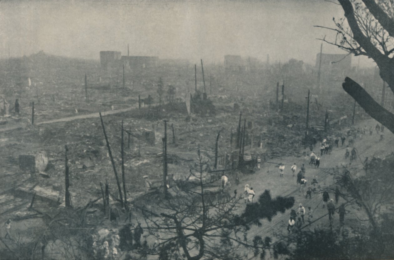 Plaine fumante de débris et de cendres de Tokyo, vers 1935 - Unbekannt