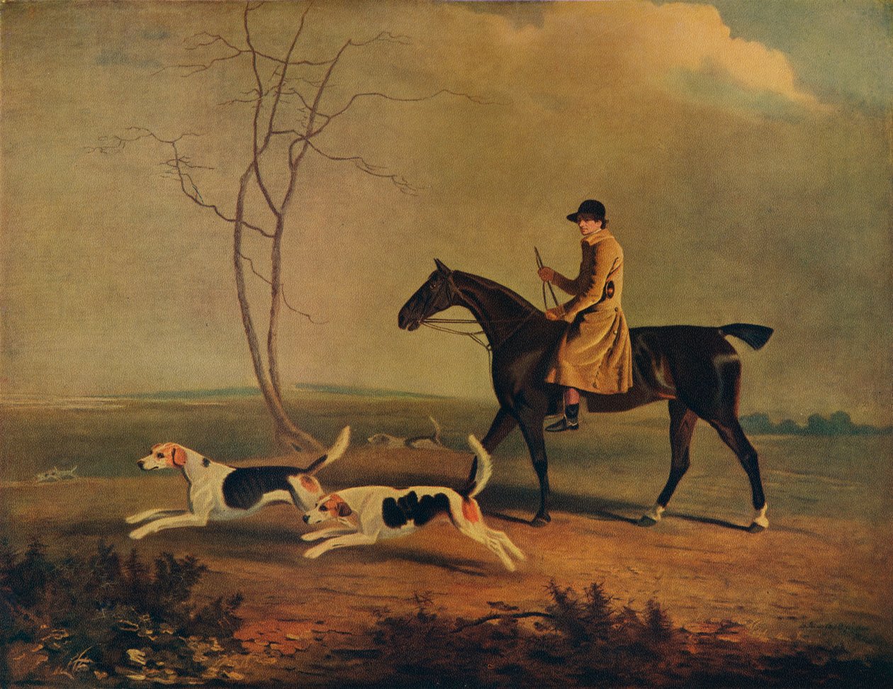 Tom Oldaker, chasseur des Berkley Hounds, sur Pickle, avec les chiens, 1800, 1929 - Unbekannt