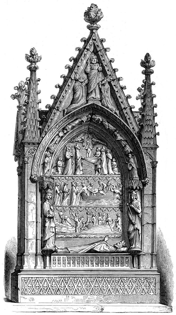 Tombe de Dagobert I 603-689, roi mérovingien, Basilique Saint-Denis, 1849 - Unbekannt