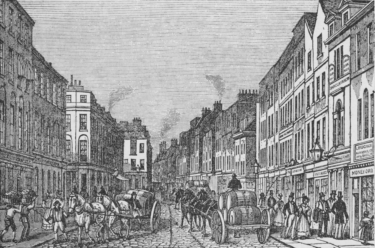 Tooley Street dans la première moitié du XIXe siècle, vers 1840, 1912 - Unbekannt