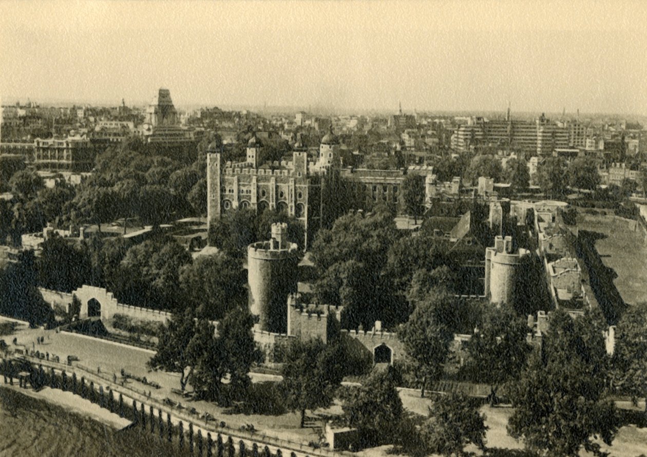Tour de Londres. Vue générale depuis le sud, vers 1920 - Unbekannt