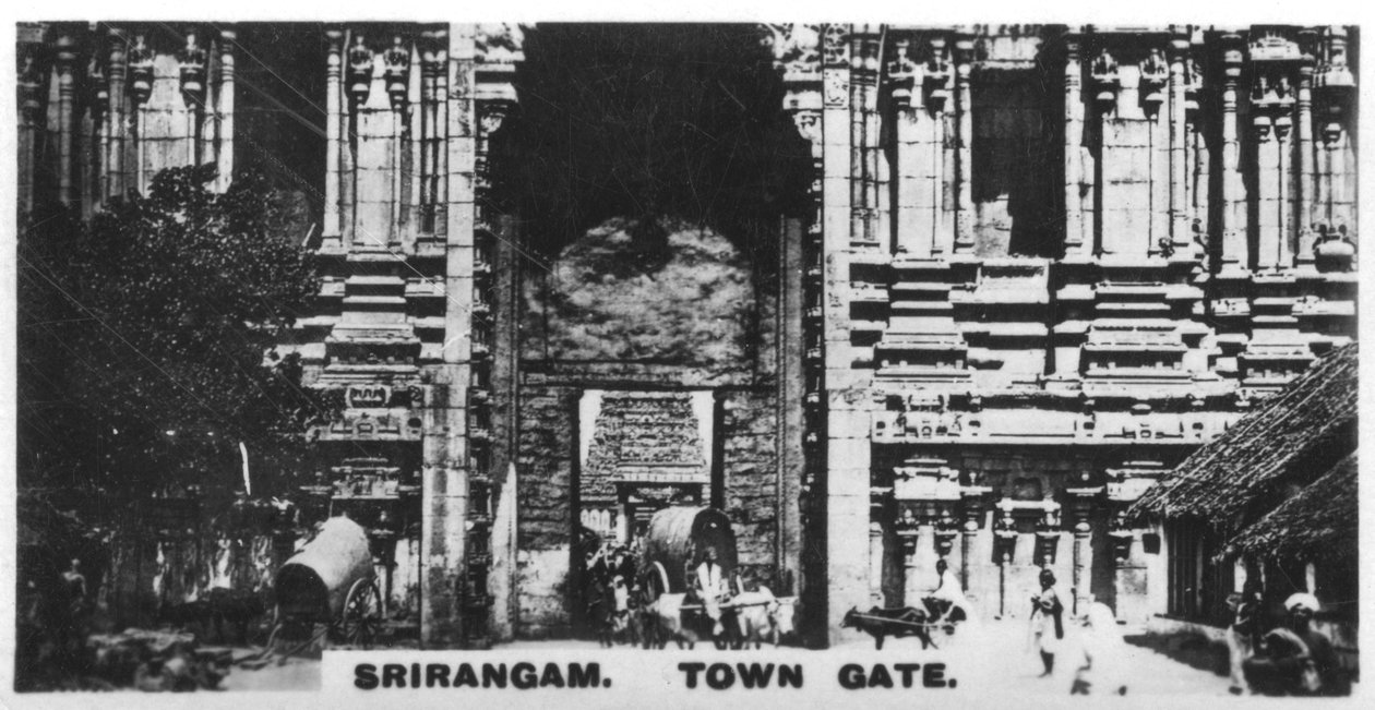 Porte de la ville, Srirangam, Inde, vers 1925 - Unbekannt