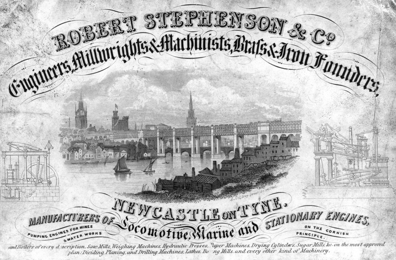 Carte de visite de Robert Stephenson & Company, ingénieur anglais, vers 1800 - Unbekannt