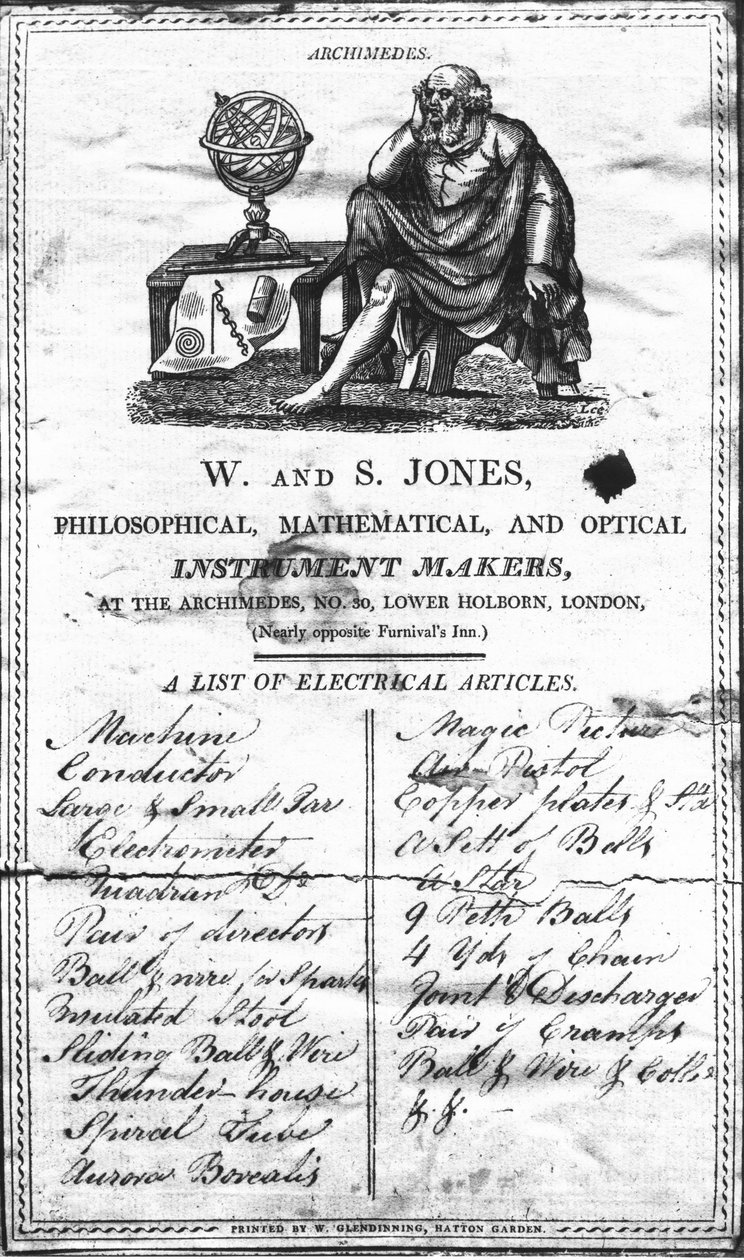 Carte de visite avec gravure d