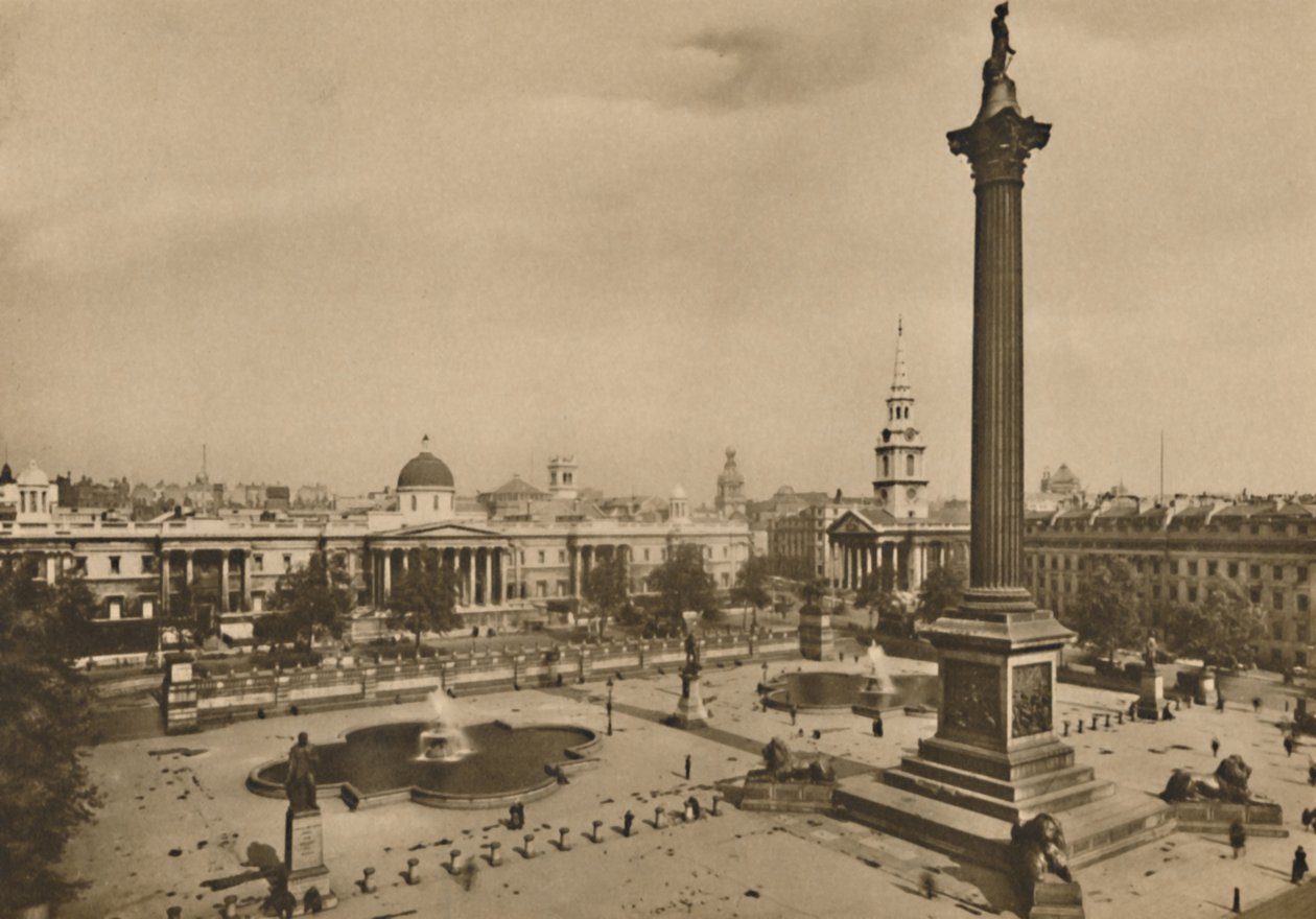 Trafalgar Square. Où les faucons du roi étaient autrefois gardés avec les chevaux royaux, vers 1935 - Unbekannt