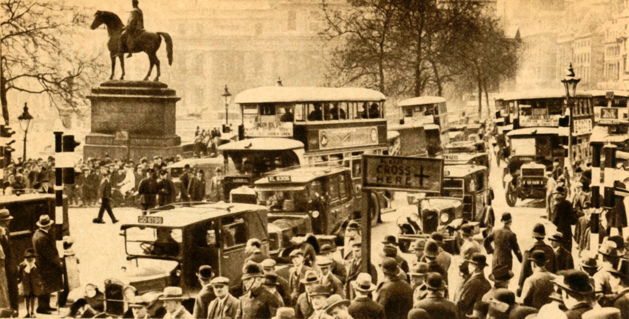 Circulation à Trafalgar Square, Londres, 1933 - Unbekannt