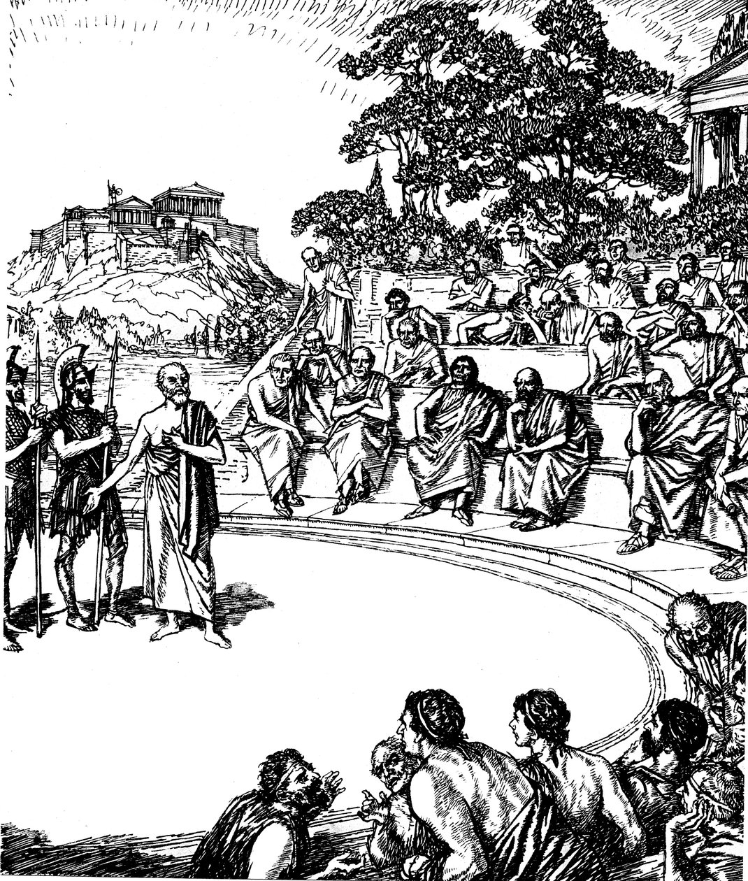 Procès de Socrate, philosophe grec ancien, 399 av. J.-C., 19e siècle - Unbekannt