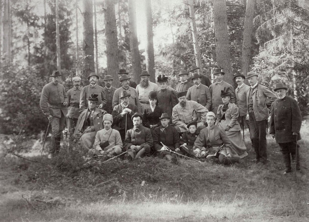 Tsar Alexandre III avec famille et amis lors d
