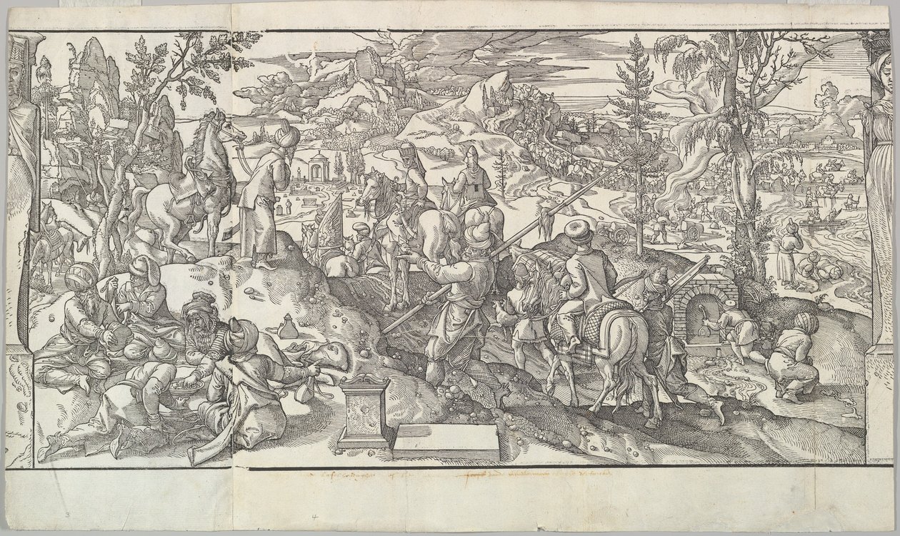 Soldats turcs au repos du frise Ces Moeurs et façons de faire des Turcs Coutumes..., 1553 - Unbekannt