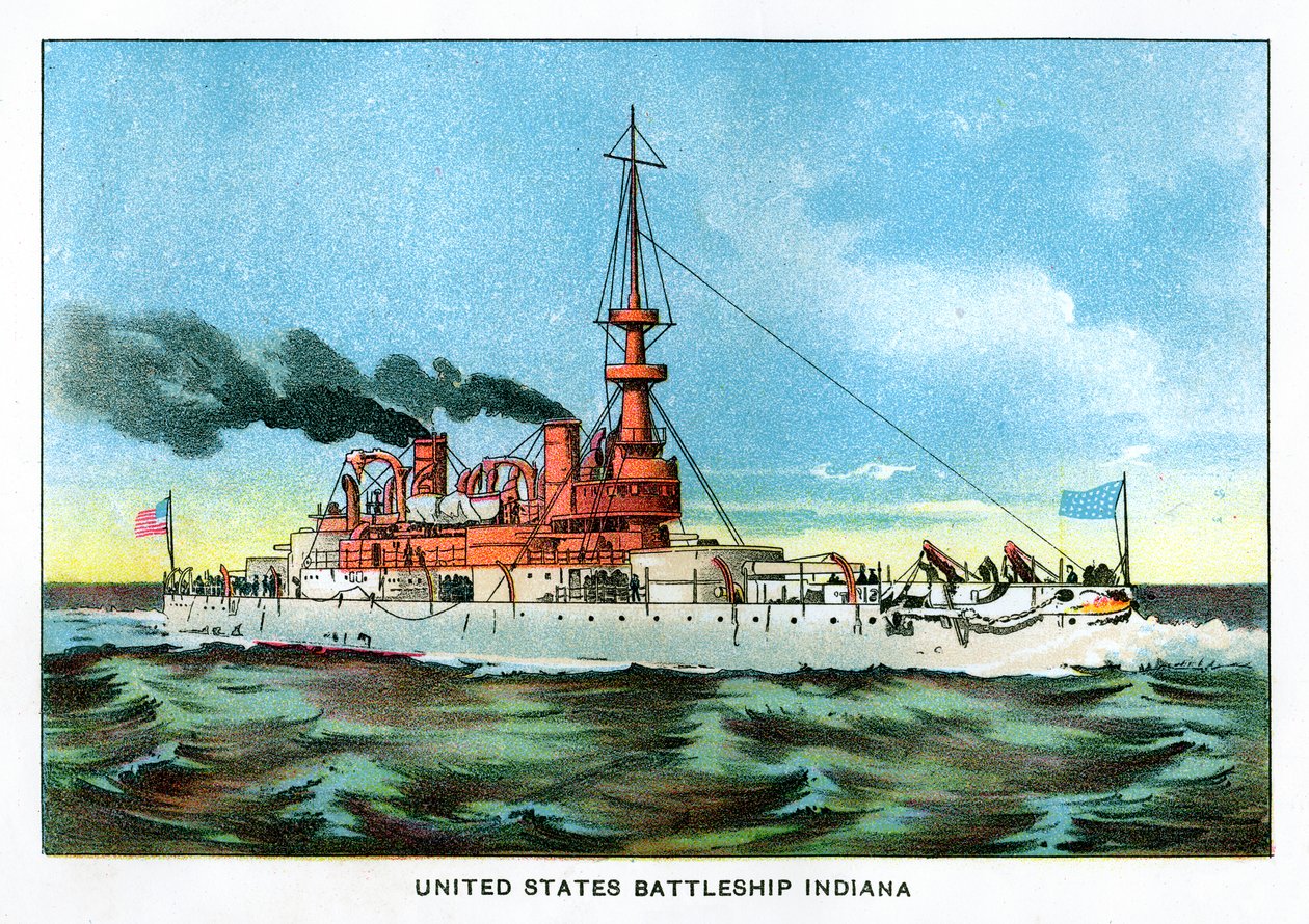 Cuirassé américain Indiana, vers 1890 - Unbekannt