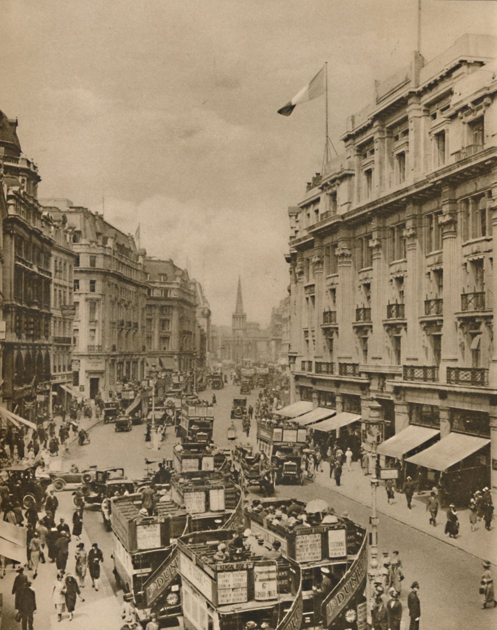 Partie supérieure de Regent Street, Le Paradis des acheteurs londoniens, vers 1935 - Unbekannt