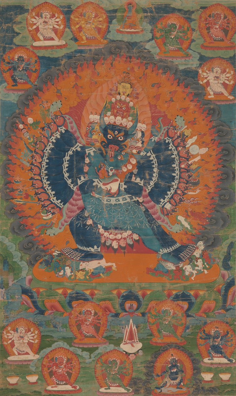 Vajrabhairava avec sa consort Vajravetali, 18ème siècle - Unbekannt