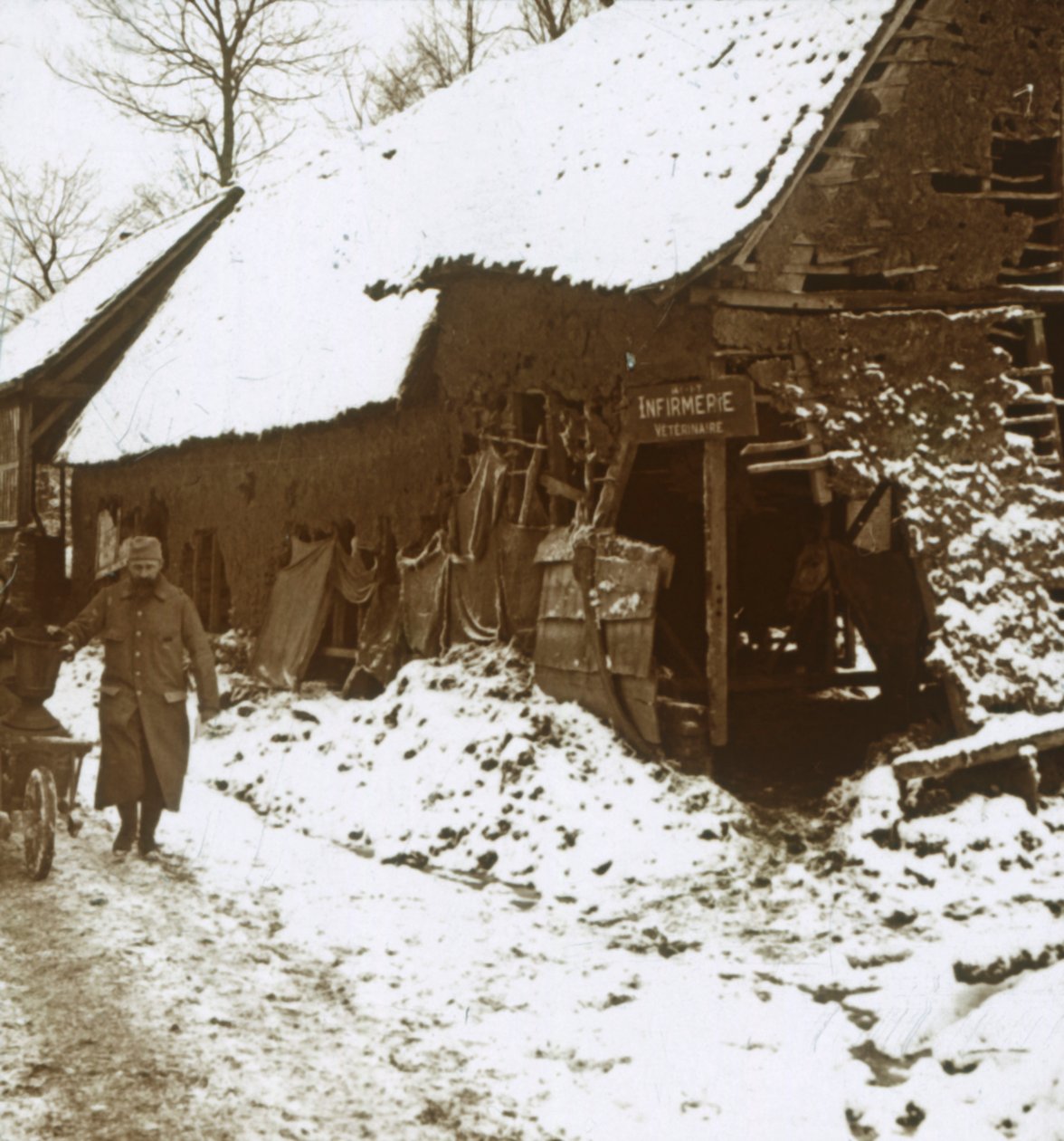 Station vétérinaire pour chevaux, Calonne, nord de la France, vers 1914-1918 - Unbekannt