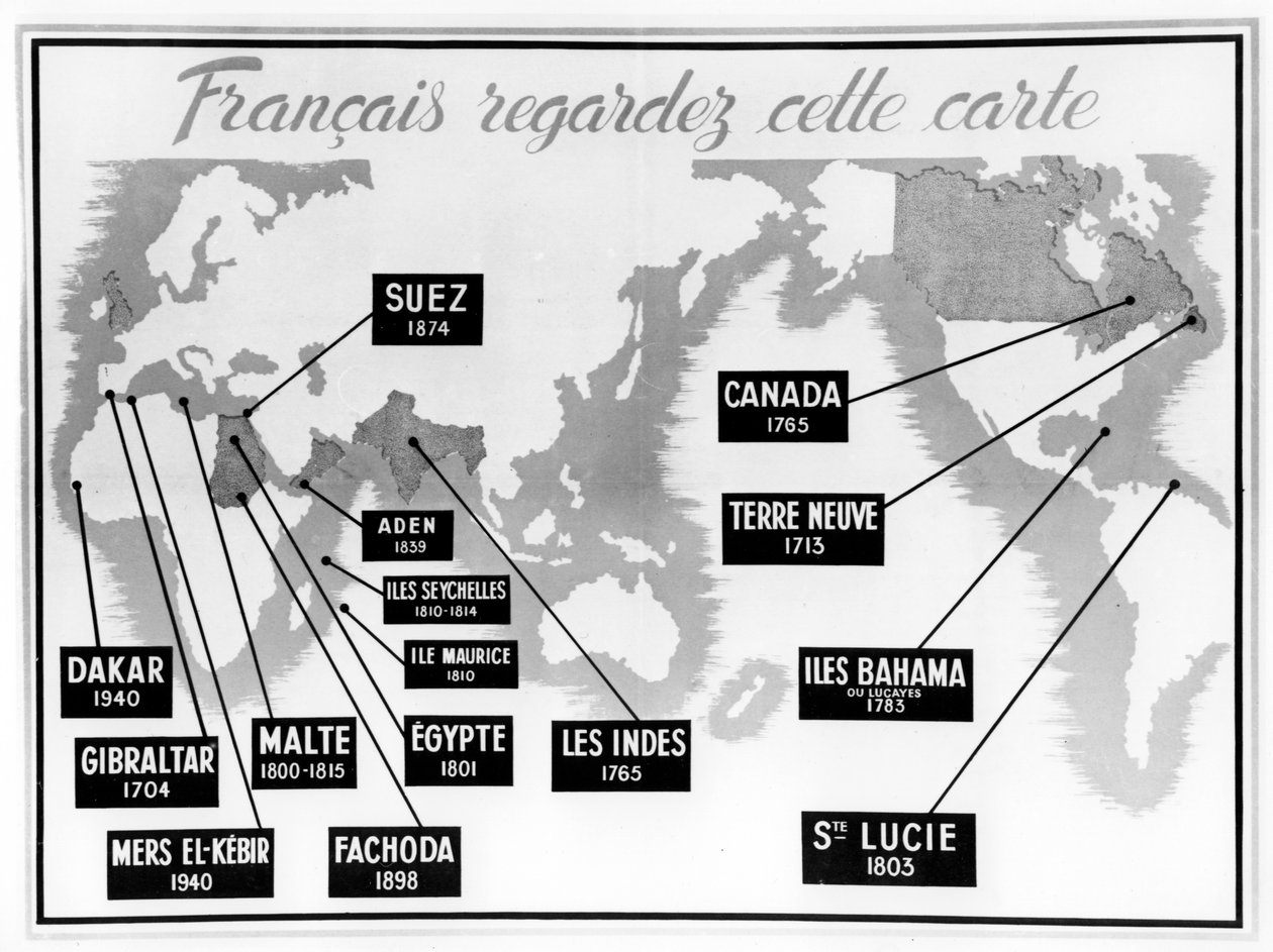 Affiche de propagande anti-britannique de Vichy, 1940-1944 - Unbekannt