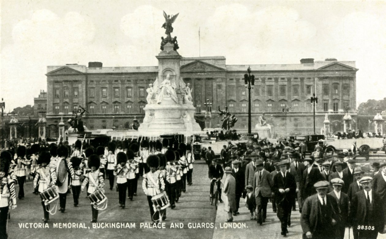Mémorial de Victoria, Buckingham Palace et gardes, Londres, années 1930 - Unbekannt