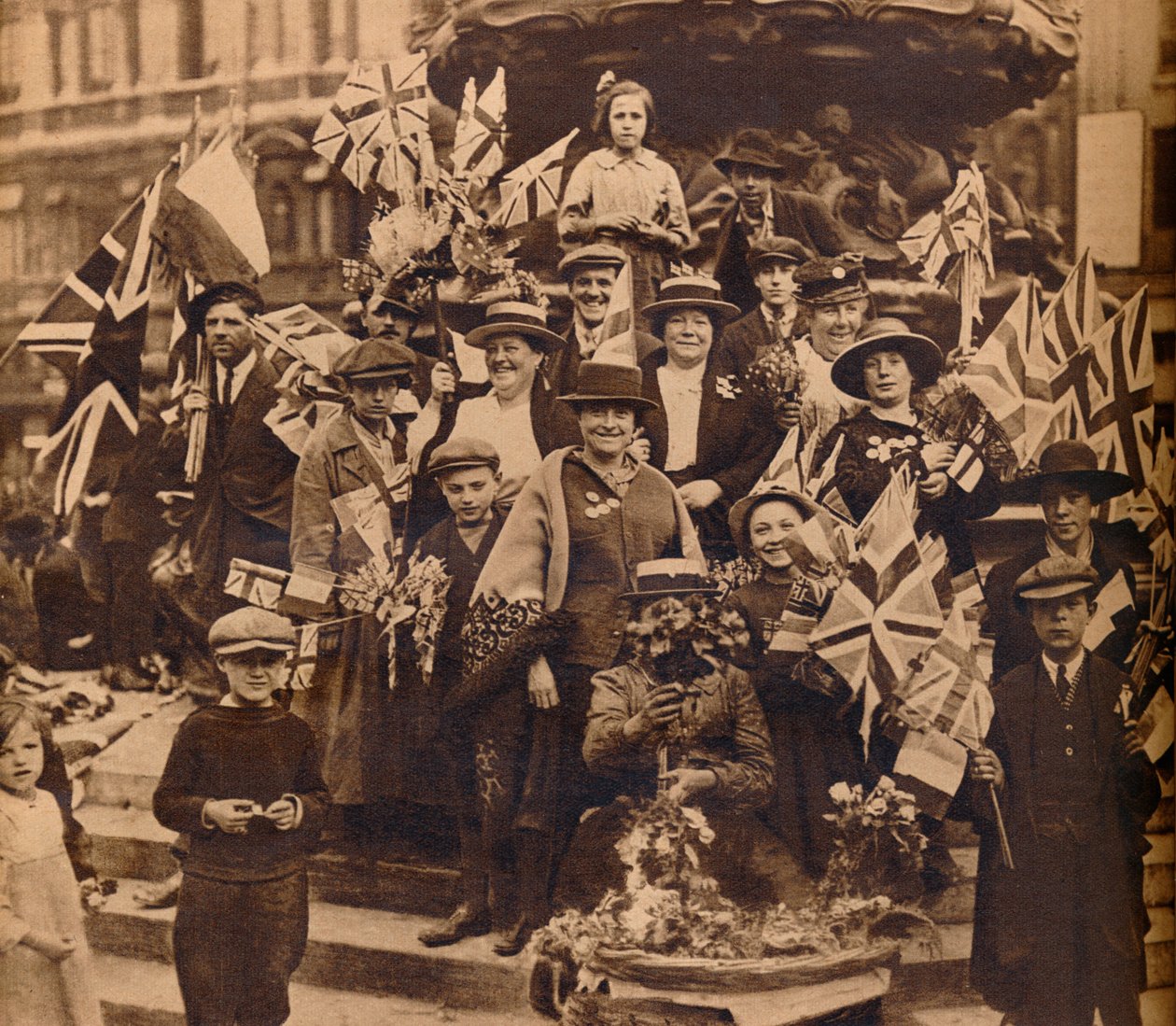 Célébrations de la victoire sous Éros, Piccadilly, Londres, 1918, 1938 - Unbekannt