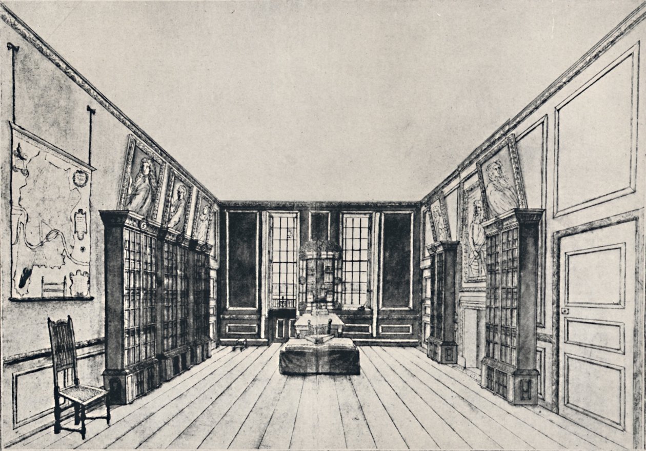 Vue vers la Tamise dans la bibliothèque de Samuel Pepys, York Buildings, 1928 - Unbekannt