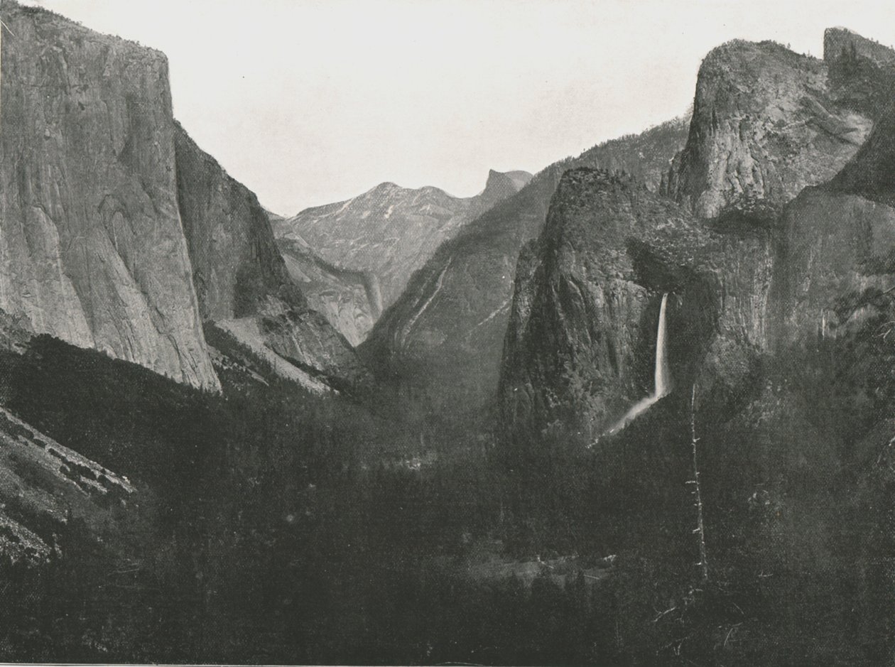 Vue depuis Artists Point, vallée de Yosemite, USA, 1895 - Unbekannt