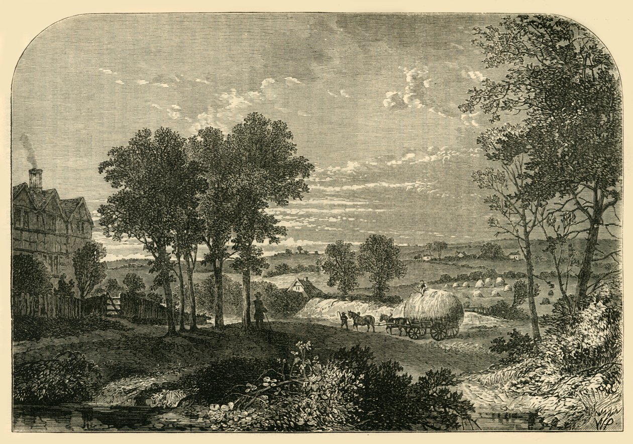Vue de la maison de Moll King, Hampstead, en 1760, vers 1876 - Unbekannt