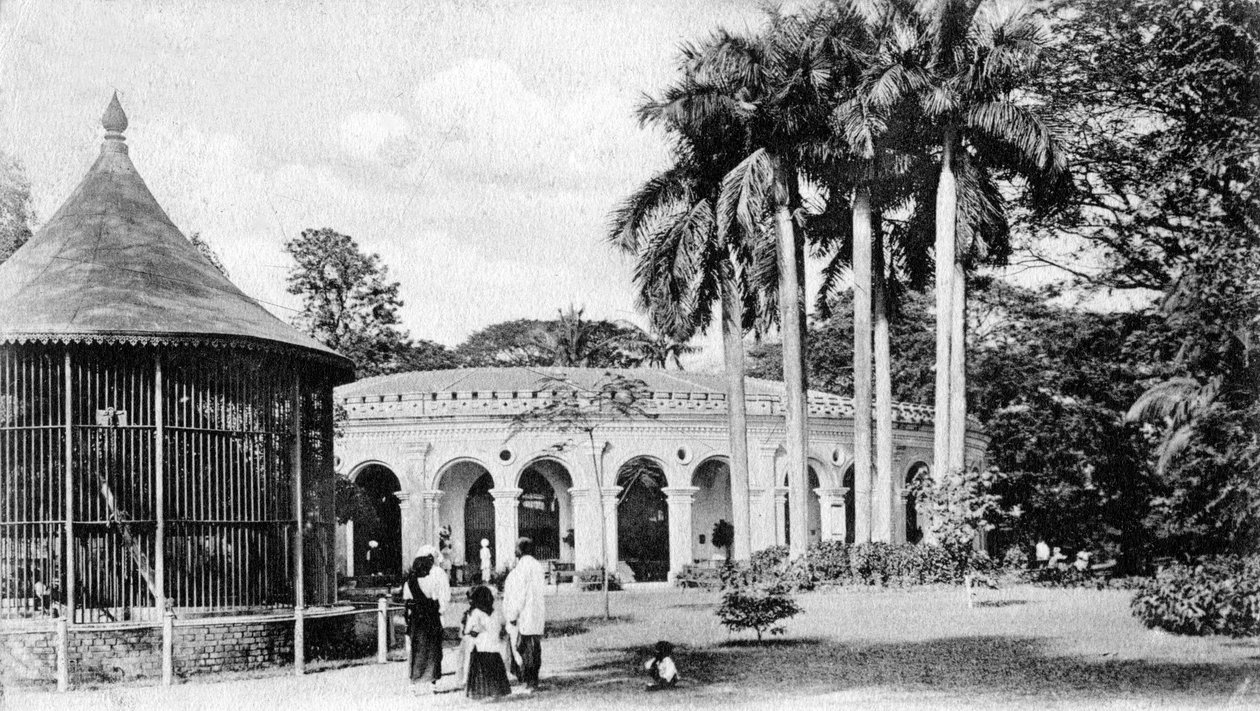 Vue dans les jardins zoologiques, Calcutta, Inde, début 20ème siècle - Unbekannt