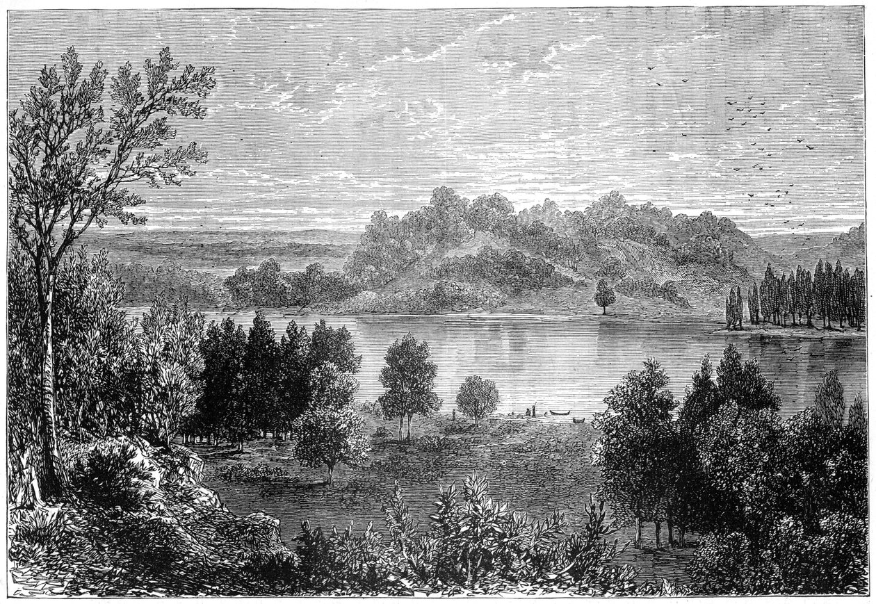 Vue dans la vallée du haut Mississippi, 1877 - Unbekannt