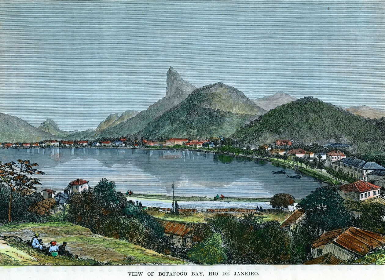 Vue de la baie de Botafogo, Rio de Janeiro, Brésil, vers 1880 - Unbekannt