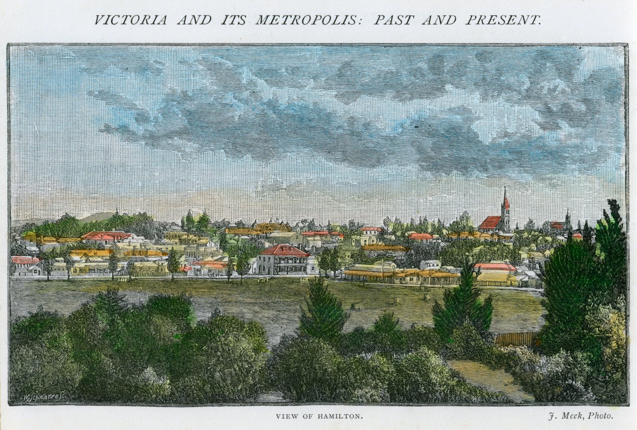 Vue de Hamilton, Victoria, Australie, vers 1885 - Unbekannt