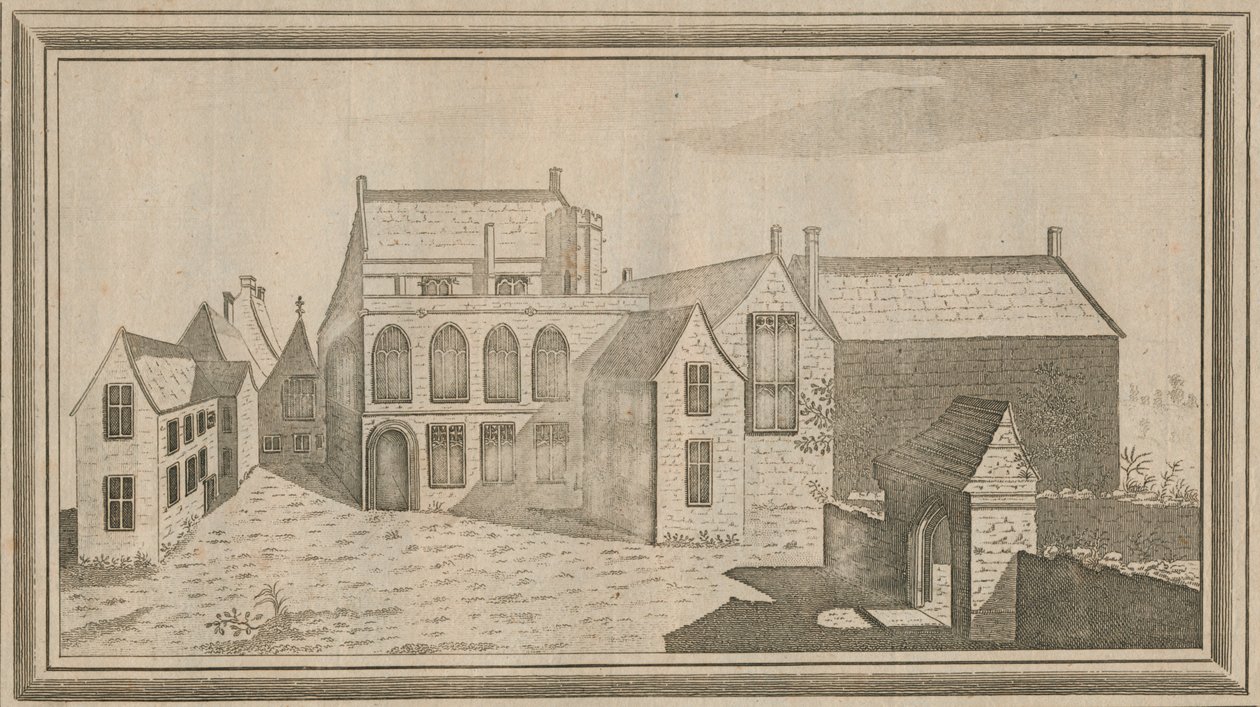 Vue du prieuré de Minster Lovel dans le comté d