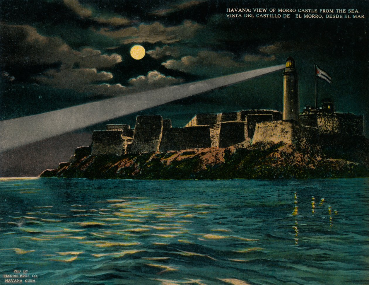 Vue du château de Morro depuis la mer, La Havane, Cuba, vers 1920 - Unbekannt