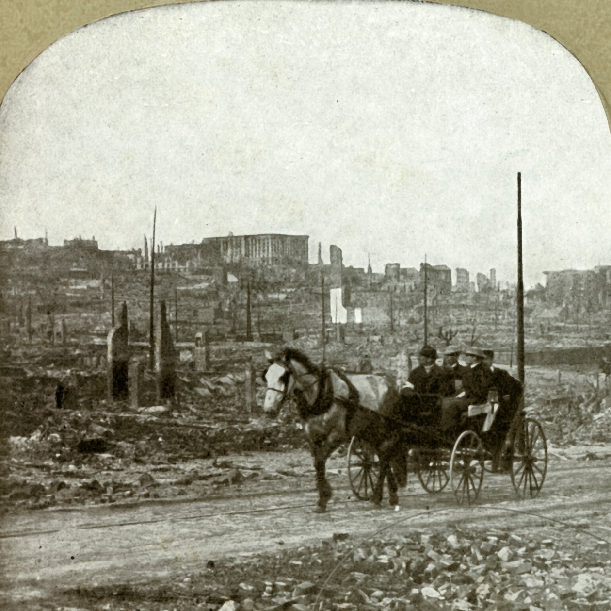 Vue de Nobb Hill. Le quartier résidentiel des millionnaires, 1906 - Unbekannt