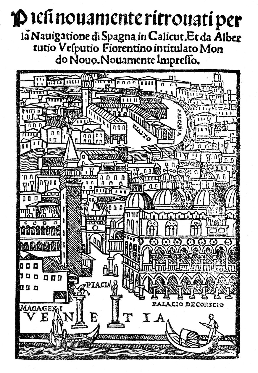 Vue de Venise, gravure sur bois, 1521 - Unbekannt