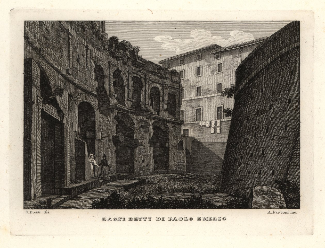 Vue des Thermes de Paolo Emilio au Forum de Trajan, Bagni Detti di Paolo Emilio - Unbekannt