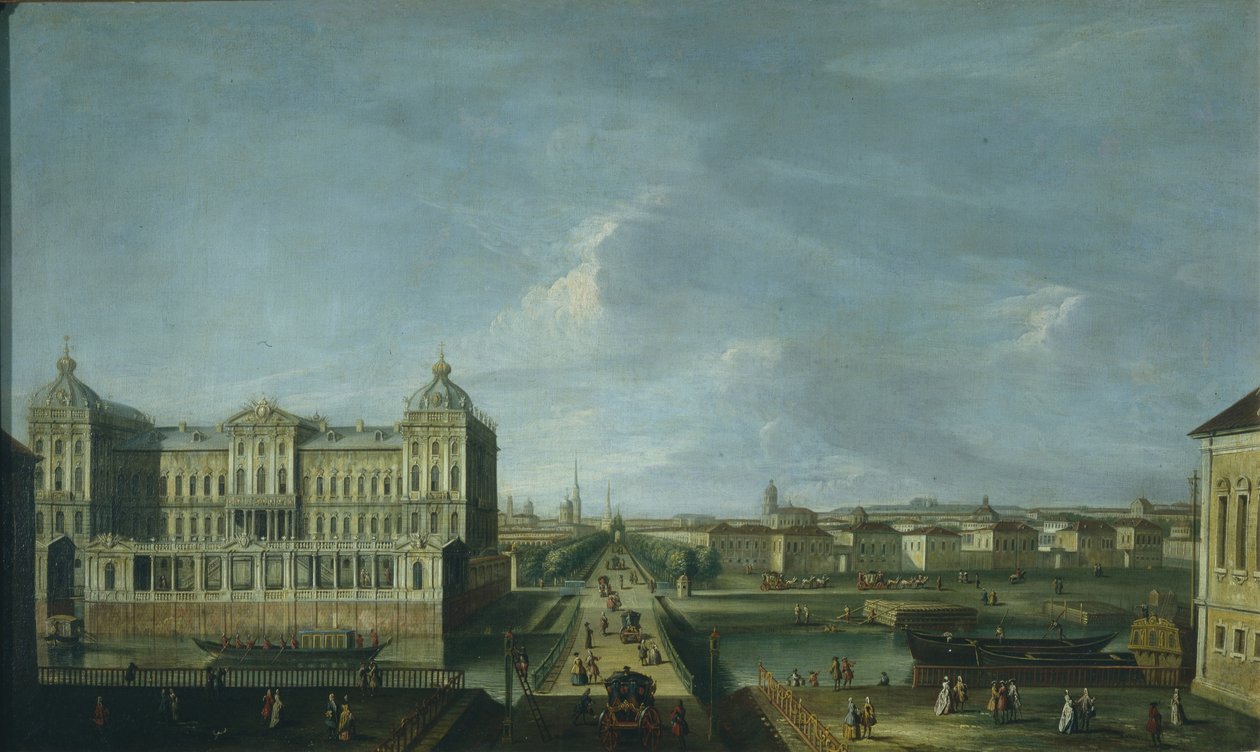 Vue de la perspective Nevski et du palais Anichkov, seconde moitié du XVIIIe siècle - Unbekannt