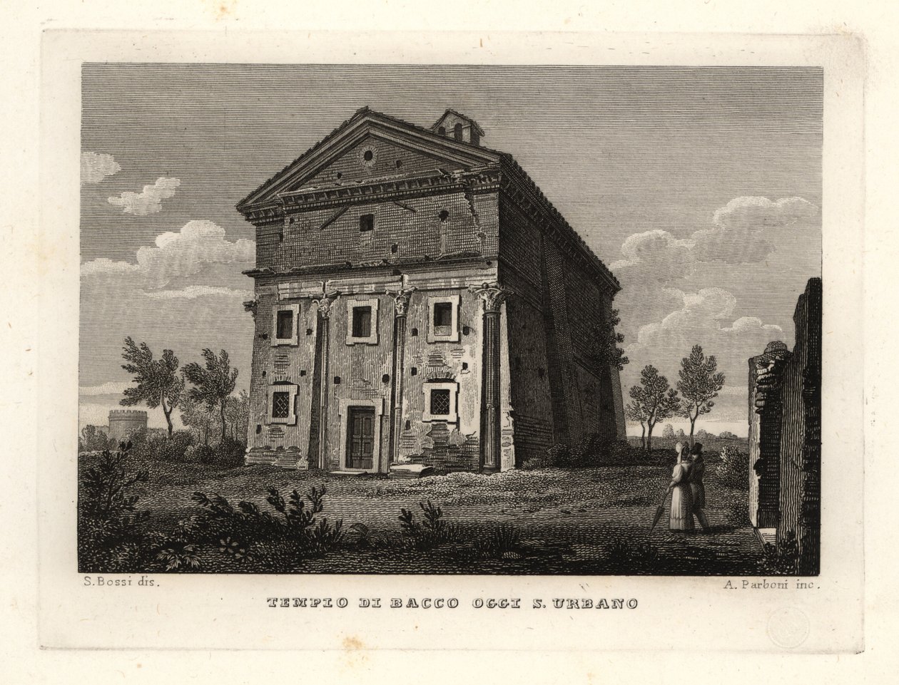 Vue du Temple de Bacchus, Rome - Unbekannt