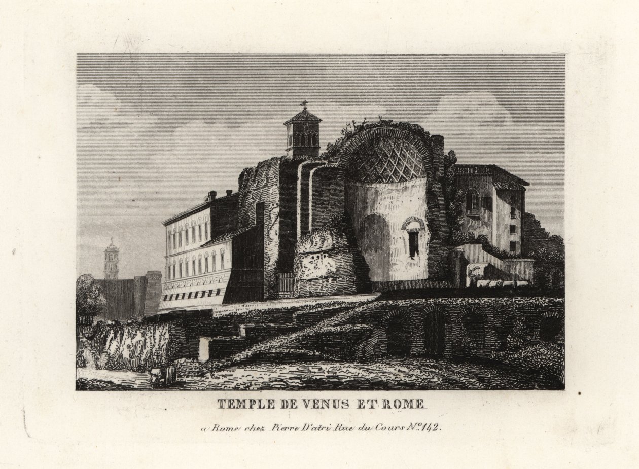 Vue du Temple de Vénus et de Rome, Rome - Unbekannt