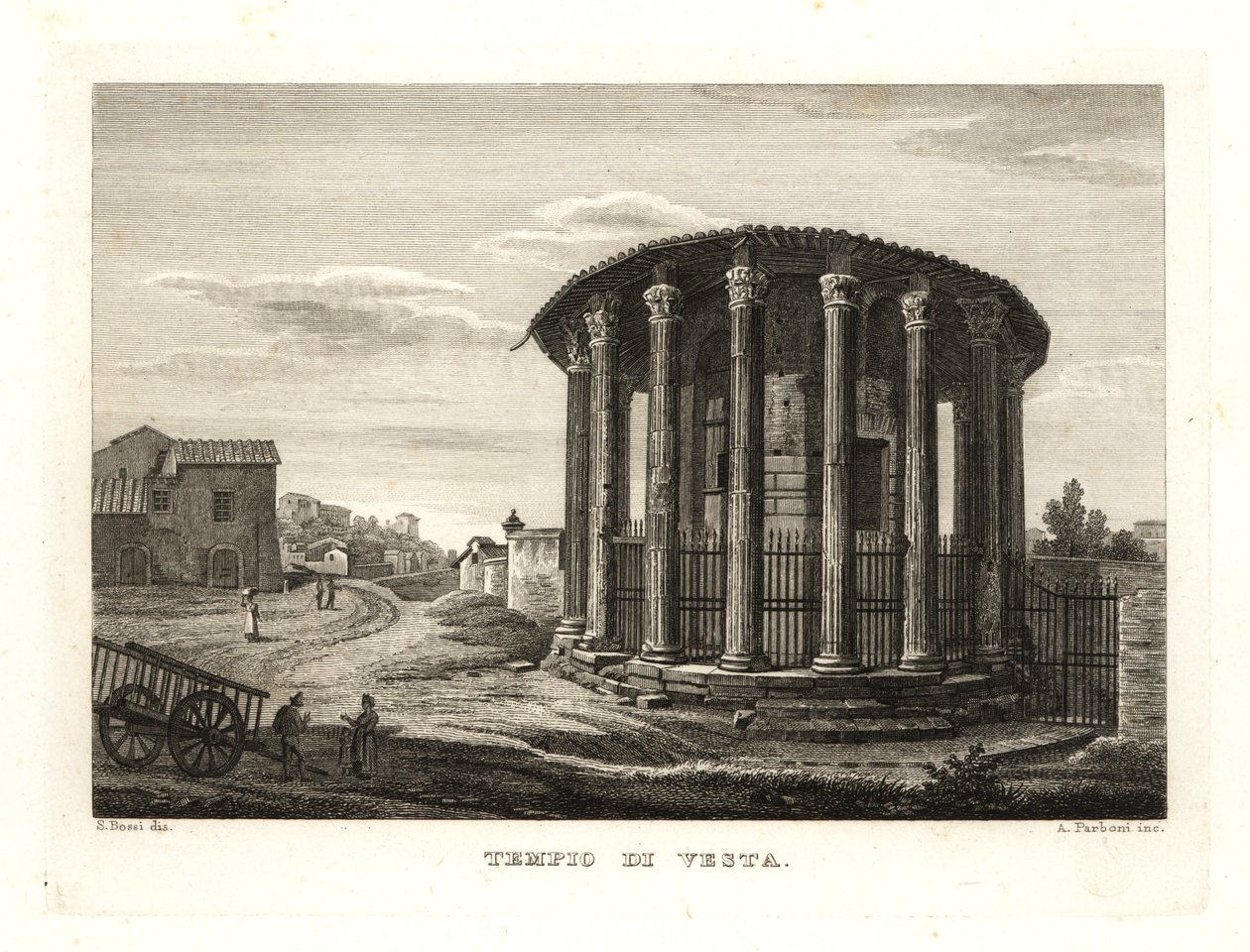 Vue du Temple de Vesta, Rome - Unbekannt