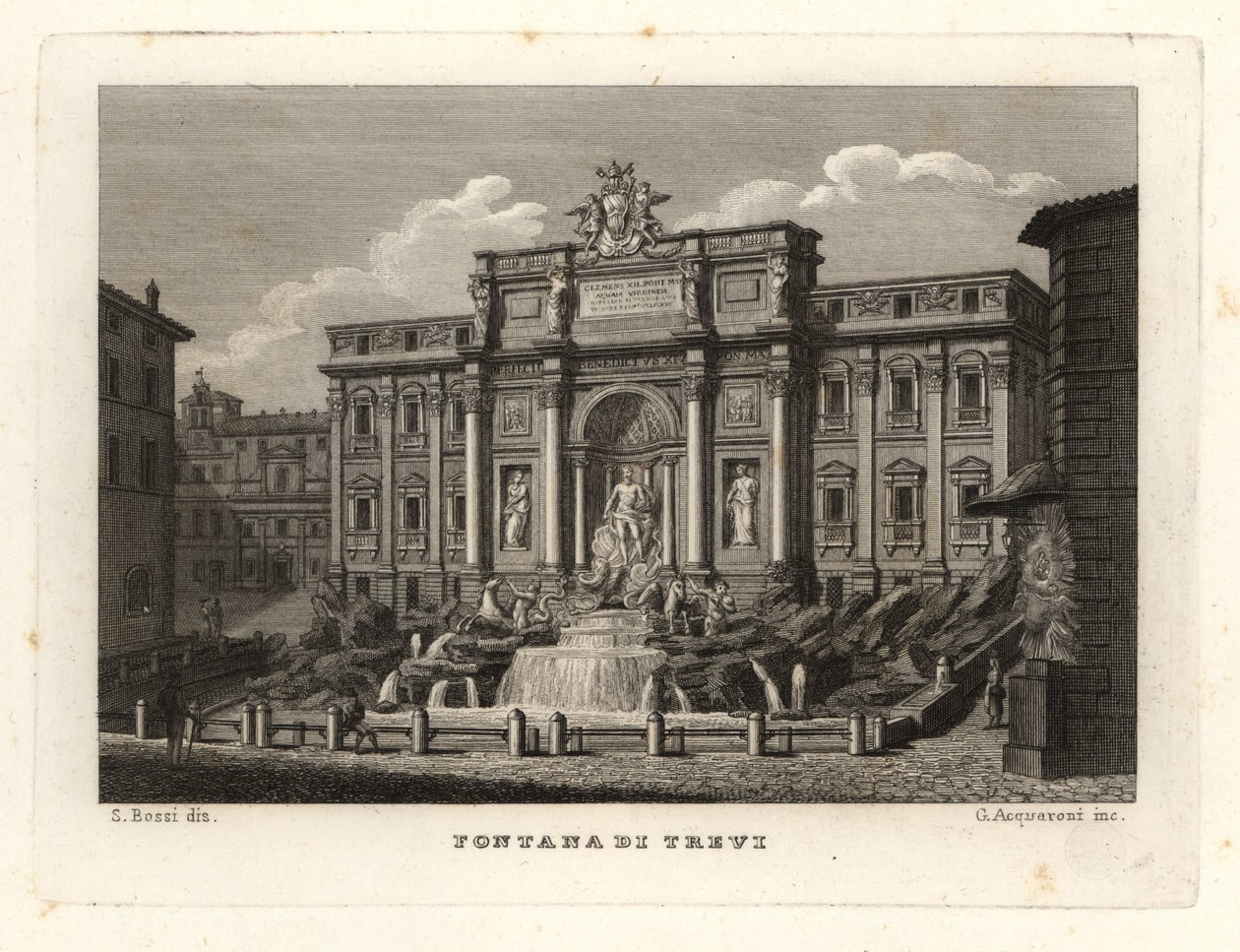 Vue de la fontaine de Trevi, Fontana di Trevi, Rome - Unbekannt