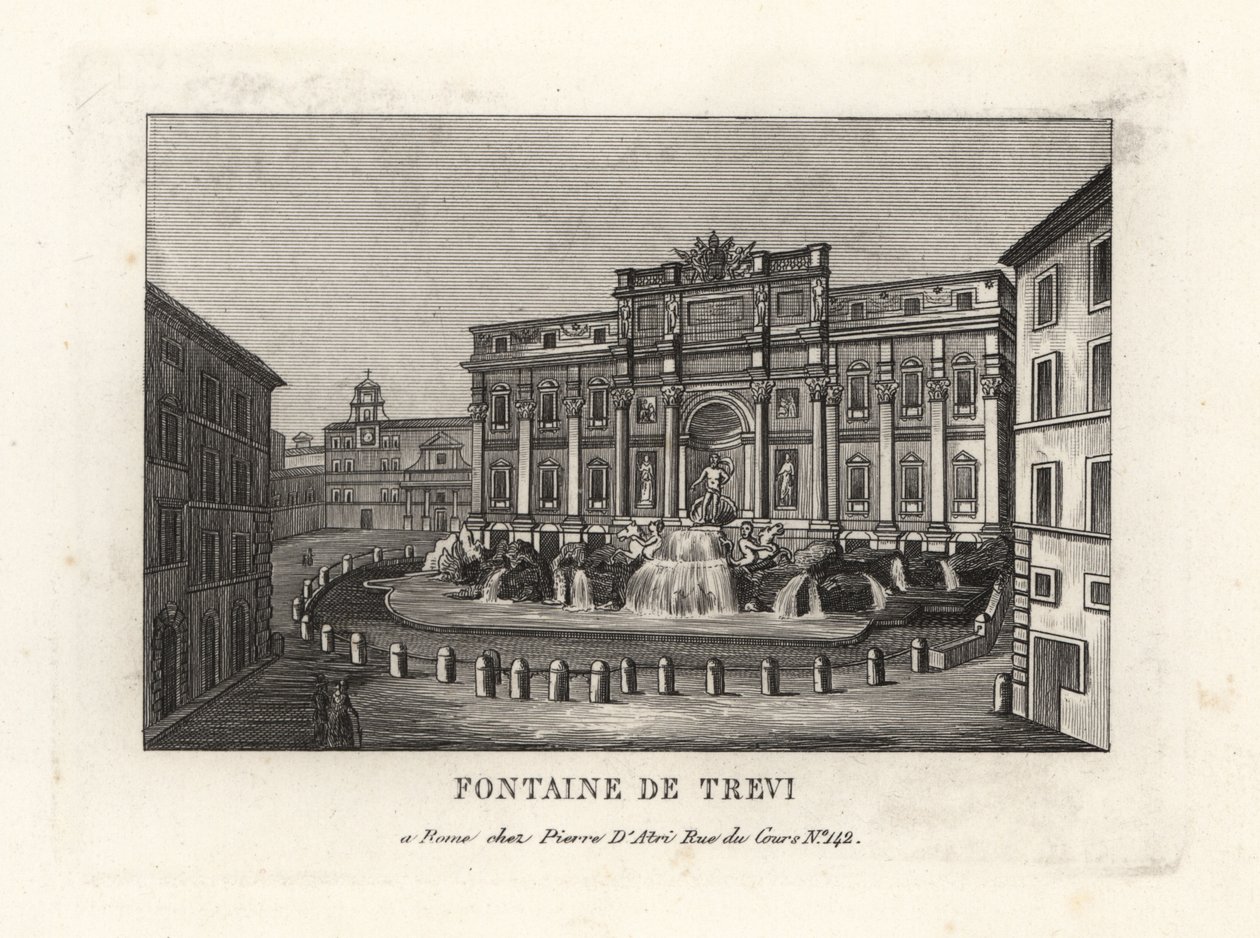 Vue de la Fontaine de Trevi, Rome - Unbekannt